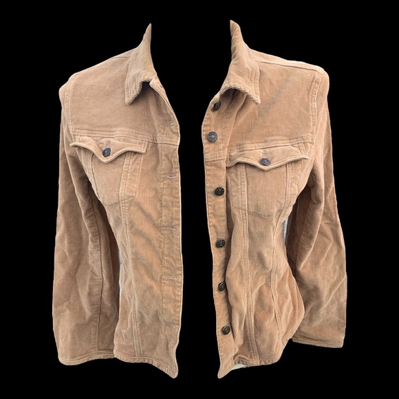 A•M•I• Button-Up Fitted Buttoned Pockets Corduroy Jacket Women’s LG VTG - Picture 4 of 16